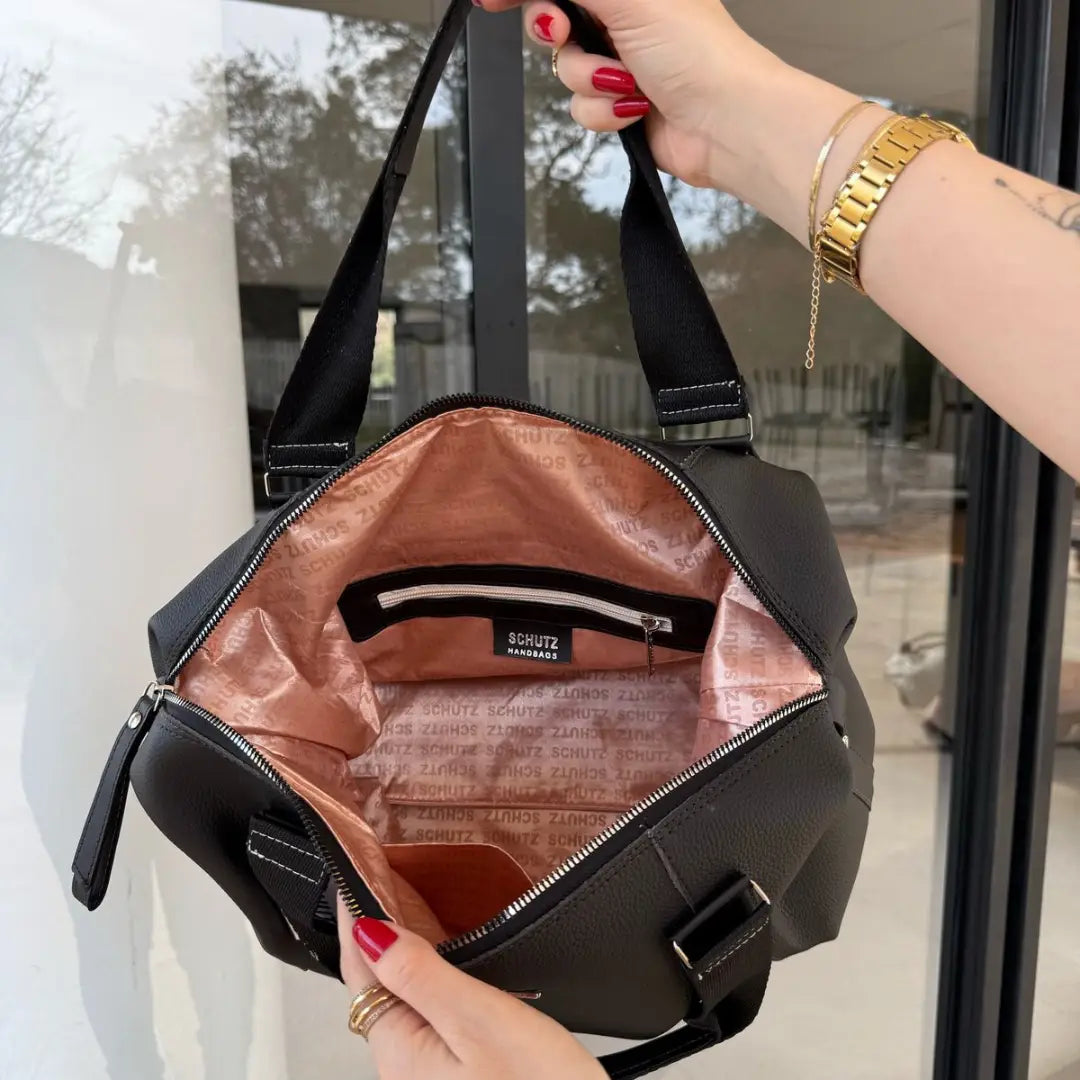 Bolsa Schutz Expansível 2 em 1 Grande de Couro